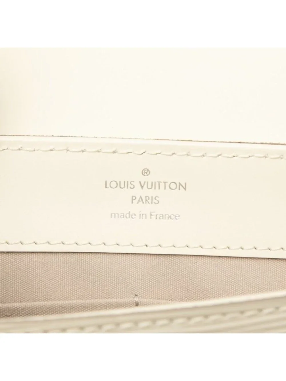 Louis Vuitton Epi Bagatelle PM Shoulder Bag White Leather